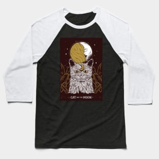 Tarot Card Moon Sun And Cat Crescent Occult Spiritual Gothic Witch Baseball T-Shirt